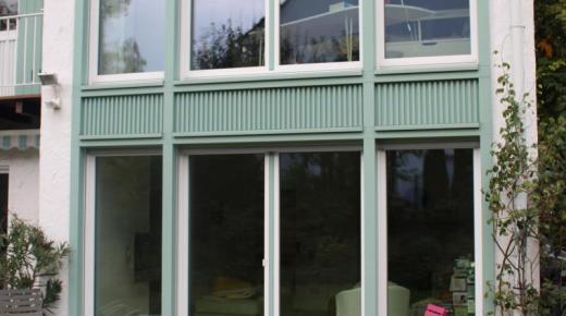 Fassade dreifach verglaste Fenster