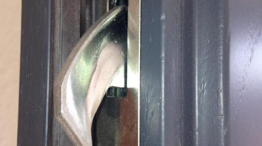 Detailaufnahme Fenster Verriegelung